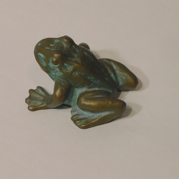 Vintage Bronze Cast Frog - Picture 8 of 11